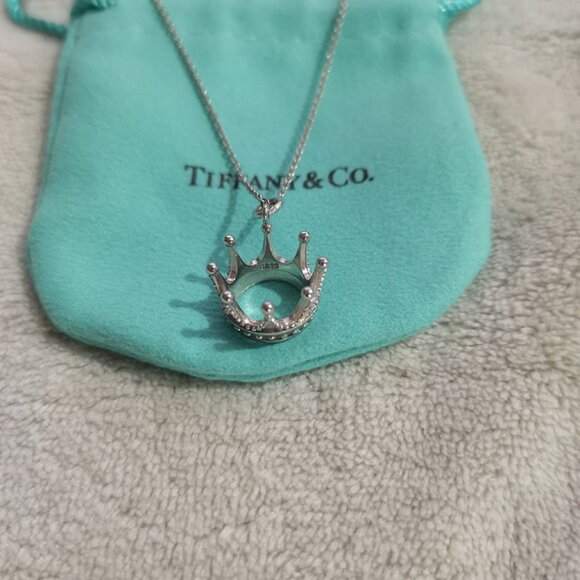 Tiffany & Co. Sterling Silver Crown Necklace - Picture 2 of 7